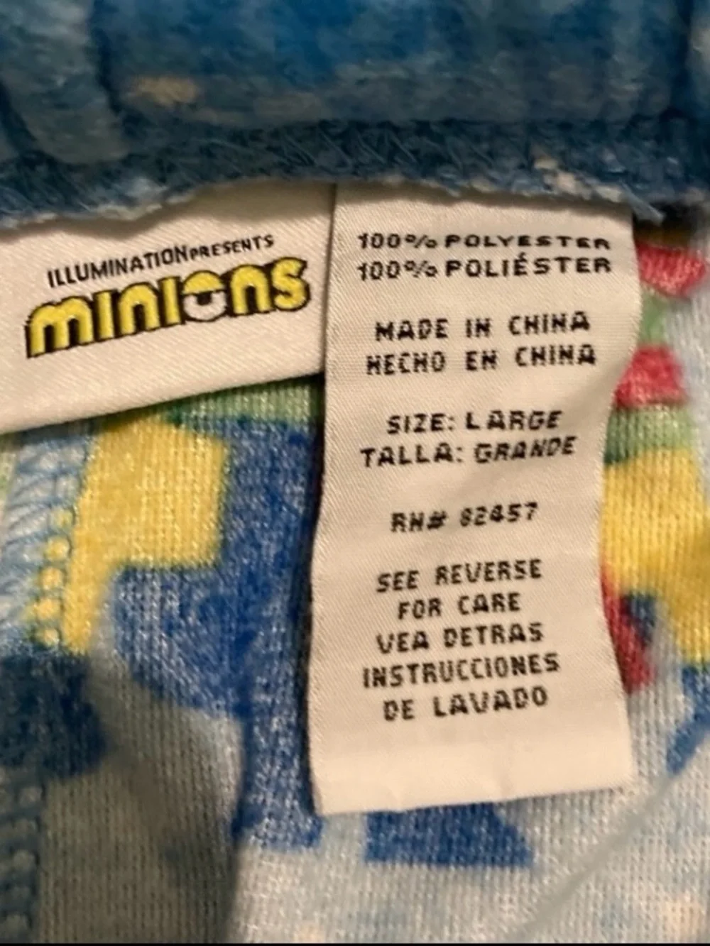 Minions Pajama Pants Blue Sleepwear Bottoms Women's Size L